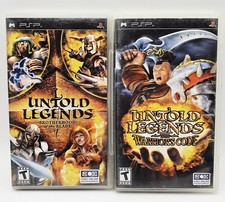Lot Of 2 PSP Games Untold Legends Warriors Code & Brotherhood Of The Blade CIB