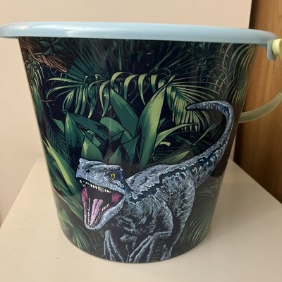 Blue Easter Basket with Dinosaur Design   Empty Basket   Kids Gift Basket