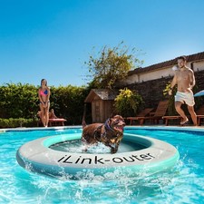 Inflatable Water Hammock Round Floating Ring for Lake  Pool Relaxation