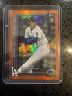 2025 Topps Update Roki Sasaki Orange Foil “Jersey Match” Serial 11/25, Dodgers