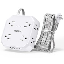 Surge Protector Power Strip, 8 Outlets with 4 USB Ports2 USB C, 4Sided 1050J ...