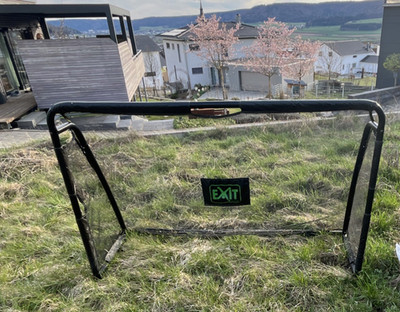 EXIT Fußball Trainingstor tragbar schwarz für Garten und Training Outdoor