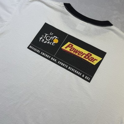 Vintage Tour De France PowerBar Ringer T Shirt XL Cycling Promo Tee