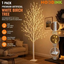 6FT Premium Artificial White Birch Tree 544 LED Lights Christmas Wedding