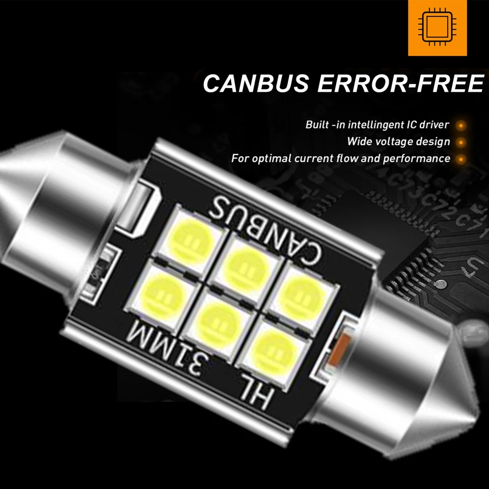 LED Light Bulbs White Interior Package Kit for MK3 2012-2019 Seat Leon SE SC FR - Image 3 of 4