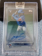 2022 TOPPS CLEARLY AUTHENTIC OTTO LOPEZ ROOKIE ENCASED AUTO RC TORONTO BLUE JAYS