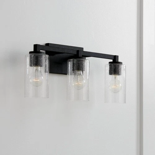 Capital Ravenwood 23"W Black Iron 3-Light Vanity Bath Light - Picture 1 of 7
