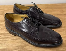 Florsheim Imperial Kenmoor Men Size 9.5 Wingtip Shoes Burgundy Leather 17109-05