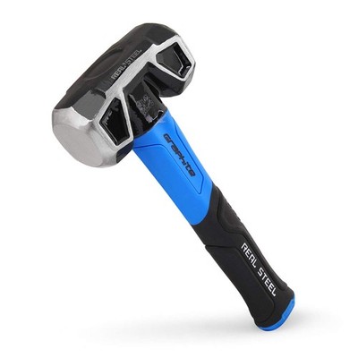 Sledge Hammer, 3lb Drilling Club Hammer for Striking Rubber Grip Forged Jacke...