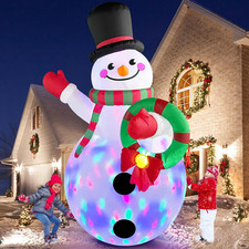 Christmas Inflatables Decorations Outdoor Blow up Yard Snowman Rotating Led Ligh