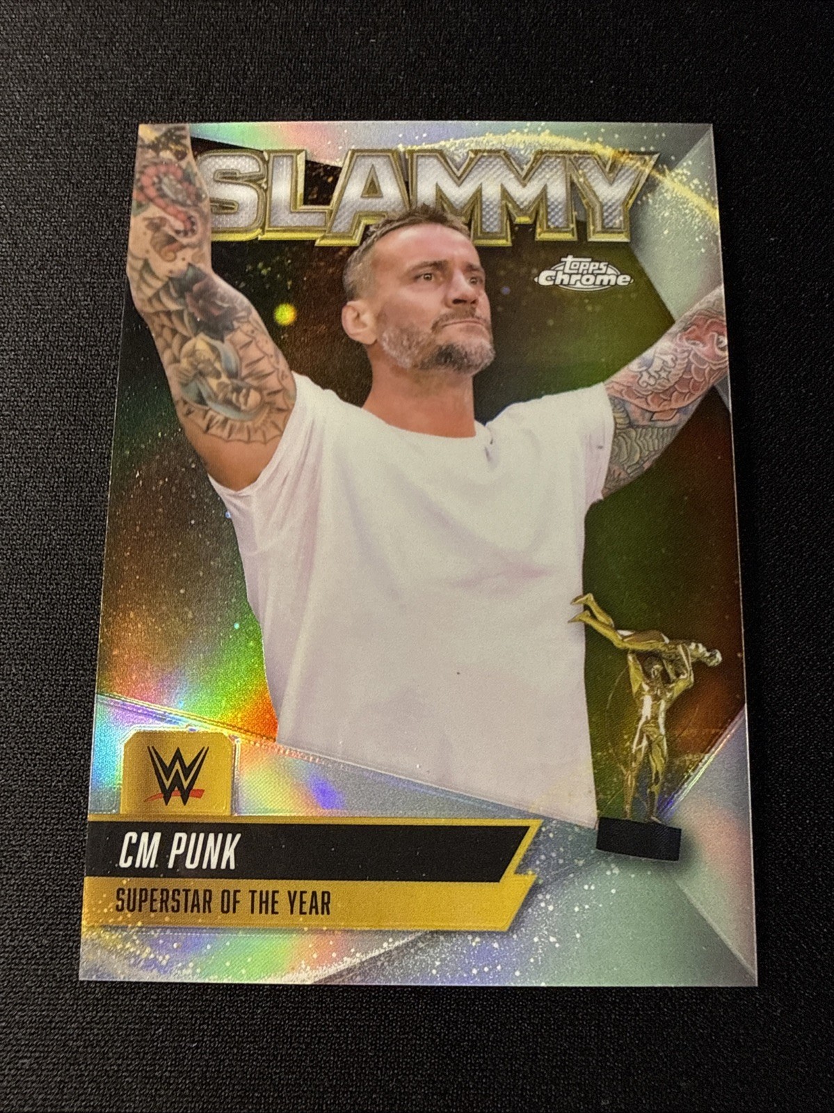 CM Punk #SMY-CMP2 Wrestling Cards 2025 Topps Chrome WWE Slammy trading card — raw and PSA graded price guide