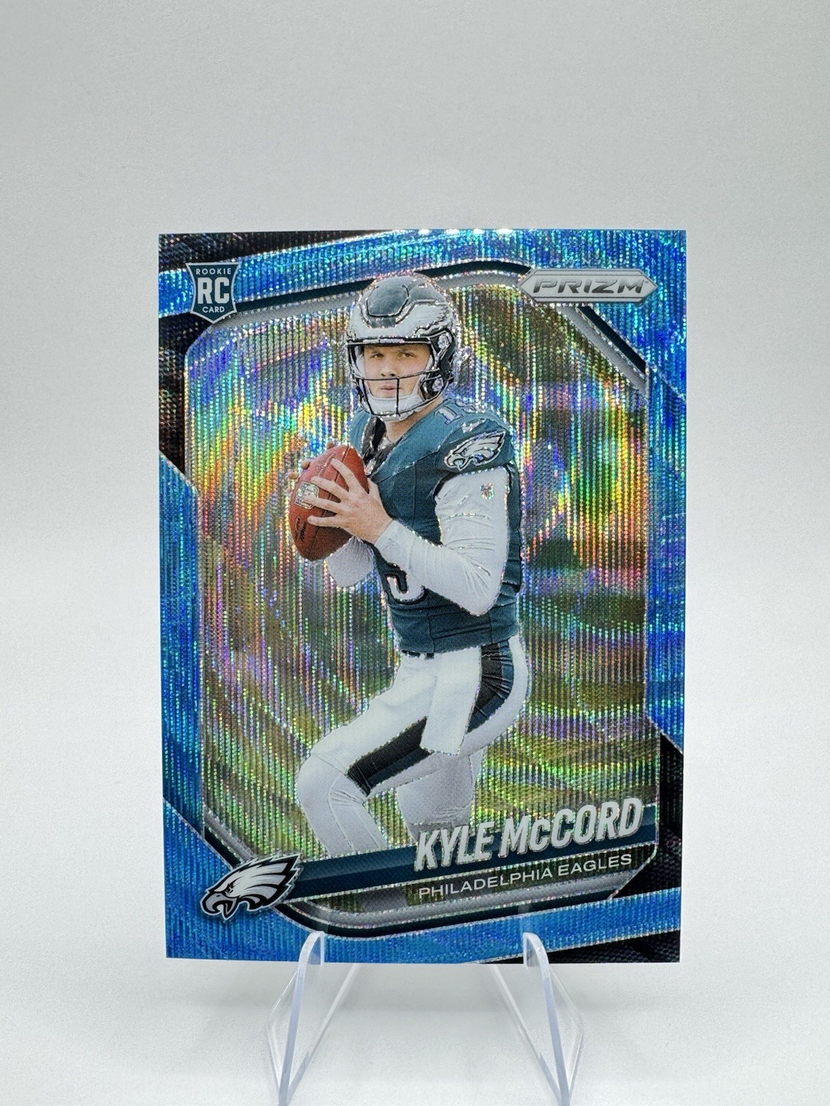 2025 Panini Prizm - Rookies Kyle McCord #377 Blue Wave Prizm /230 (RC)
