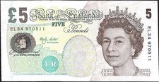 England Banknote P.391c  5 Pounds (2002)