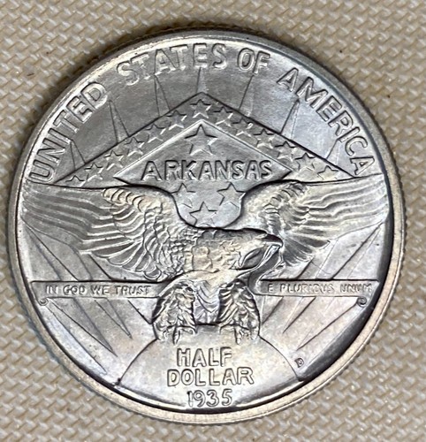 Very Nice BU 1935 D Arkansas Commemorative Half Dollar - Picture 3 of 5