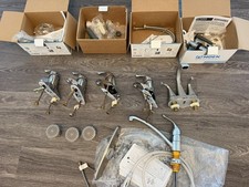 6 MOEN FAUCETS 3 SHOWER HEADS BATHROOM TUB KITCHEN SINK SHOWER CHROME