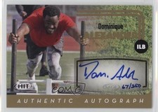 2016 SAGE Hit Auto Gold 67/250 Dominique Alexander #A9 Auto 0f8