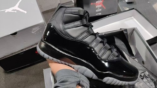 CDG x Air Jordan 11 IV7639-001 Triple Black Men's Casual Shoes
