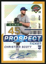 2024 Panini Edition Holo Prospect Ticket Gold #74 Christian Scott RC Auto /10