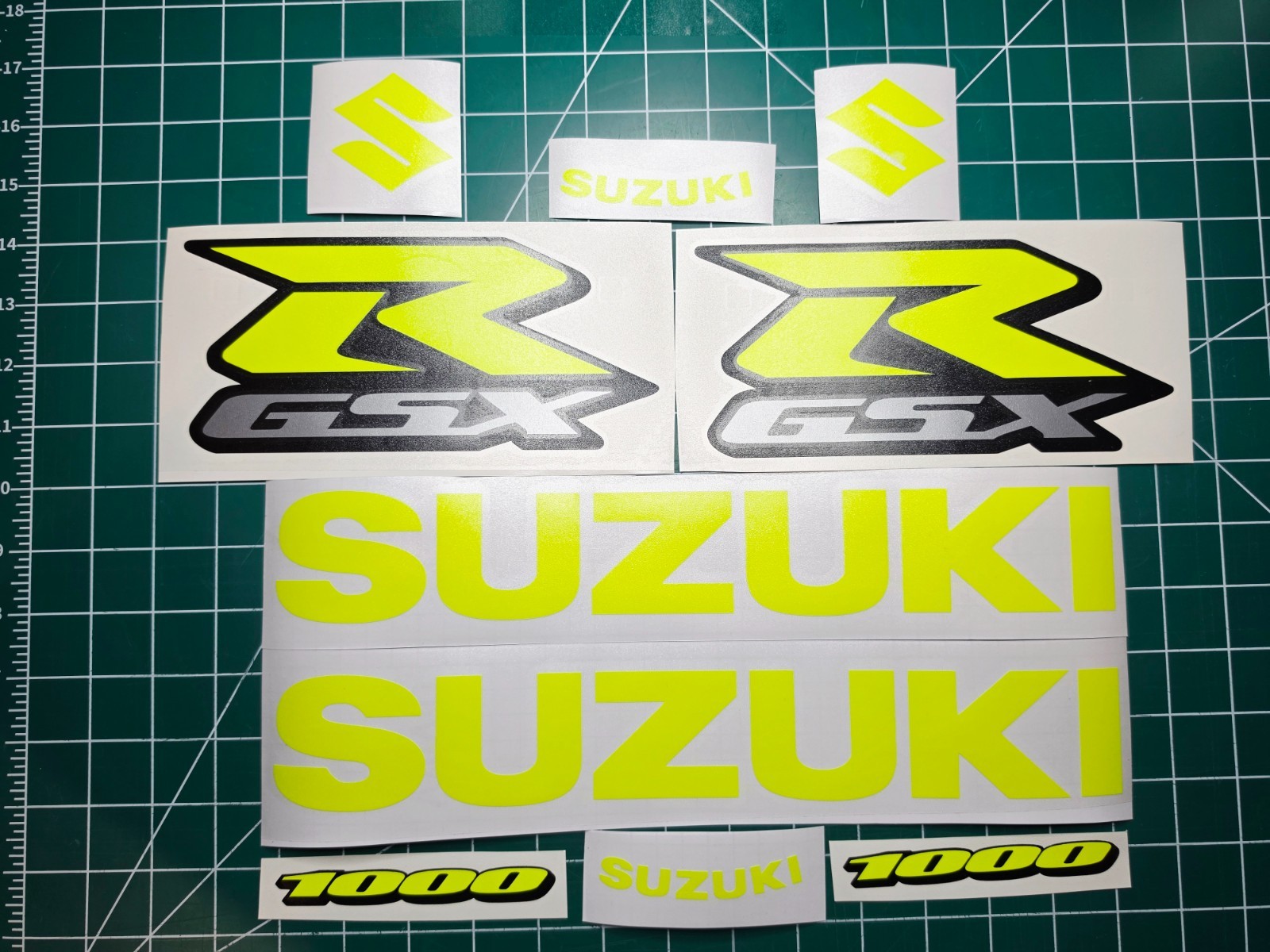 Suzuki GSXR 10 Piece Set Vinyl Decal Sticker 600 750 1000 Multiple Colors