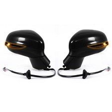 For Ford Fiesta MK8 2017-2024 Gloss Black Wing Mirror Electric Heated Left+Right