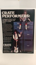 AUTOGRAPH - STEVE LYNCH - CRATE GUITAR AMPLIFIERS - 11X8   PRINT AD.  x4