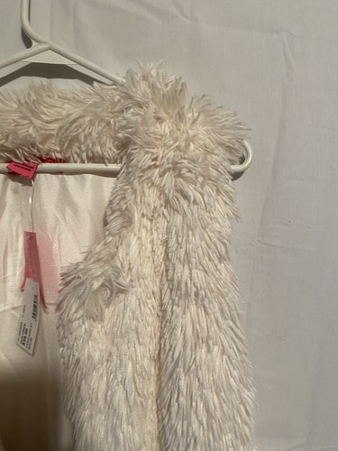 Betsey Johnson NWT Womens Boho Western Faux Fur Vest Cream Size L - Picture 4 of 8