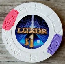 $1 Las Vegas Luxor Small Inlay Casino Chip
