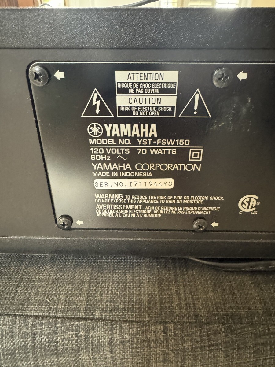 ヤマハ　YSF-FSW150 サブウーファー　12b11 Yamaha YST-FSW150 Powered Subwoofer 27108933450| eBay