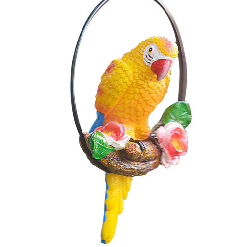 Outdoor Hanging Parrot Resin Parrot Ornament for Patio Bird Sculpture for Garden - Picture 3 of 16