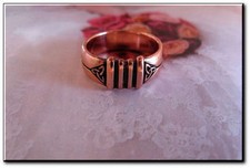 Solid Copper Celtic Ring CTR1901 - 1/4 inch wide. Available in Sizes 5 to 13.