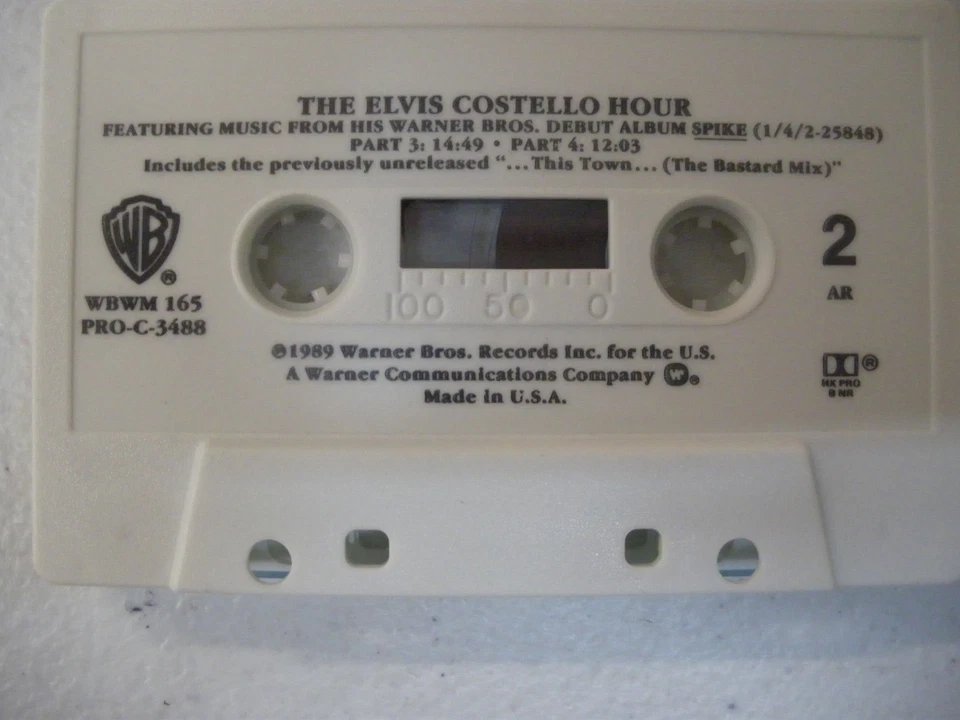 ELVIS COSTELLO HOUR CASSETTE TAPE SPIKE PROMO INTERVIEW Foto 3 de 3