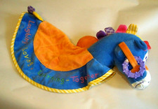 Mommy  Me Infant Security Blanket Blue Horse Rattle Teething Toy