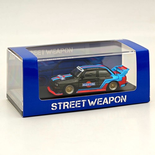 Street Weapon SW 1/64 BMW LTO E30 M3 Martini Black Diecast Model Car Collection - Picture 5 of 7