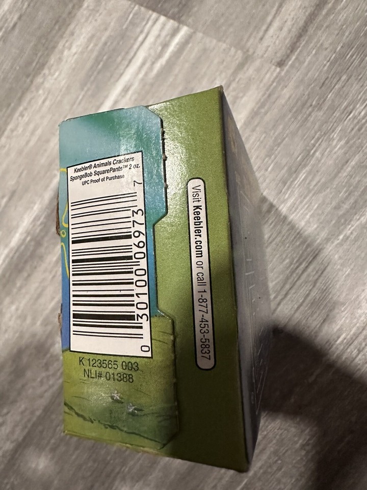 Vintage SpongeBob animal crackers Under The Sea, Friends, Sealed 2004