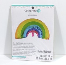 Rainbow Shaped Foil Mylar Balloon Birthday Party Pride 34 X 22 Inch
