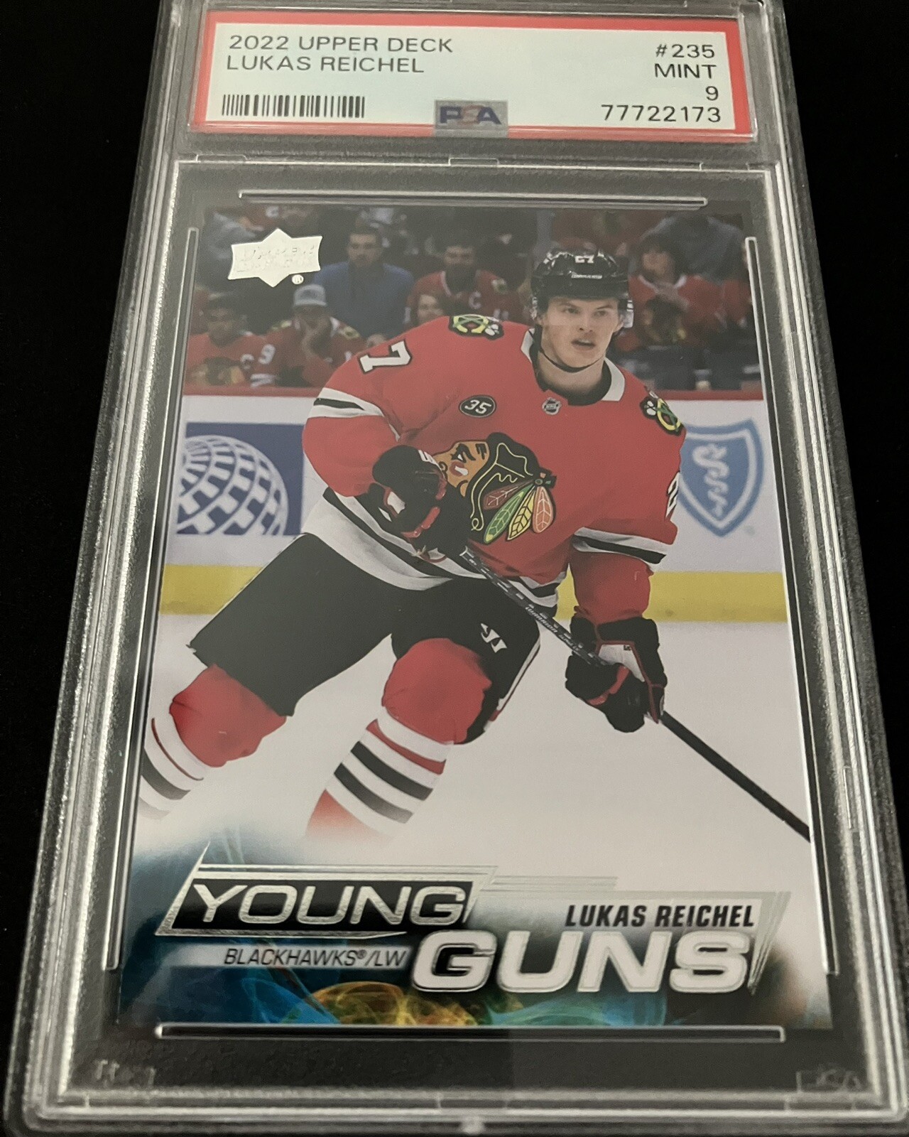 2022-23 Upper Deck Series 1 - Young Guns #235 Lukas Reichel (RC) PSA 9