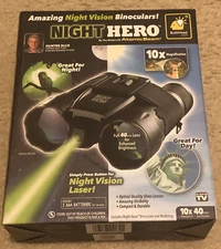 ATOMIC BEAM NIGHT HERO NIGHT VISION BINOCULARS, 10x 40mm MAGNIFICATION