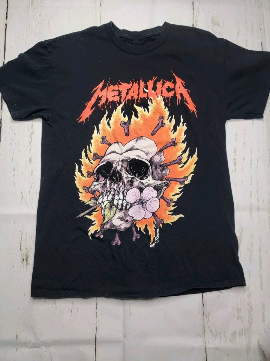 LLICA PUSHEAD SIDE FLAME SKULL Tシャツ ヴィンテージ METALLICA PUSHEAD SIDE FLAME SKULL メタリカ