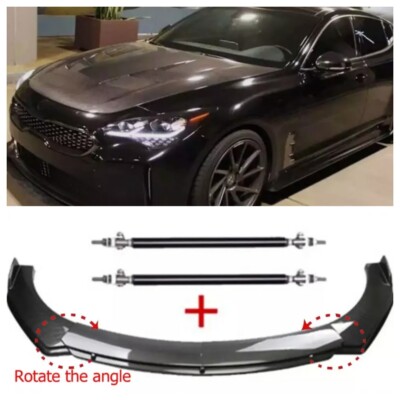 Carbon Fiber Style Front Bumper Lip Spoiler Splitter Body Kits For Kia Stinger