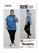 SIMPLICITY 9636 MISSES HOODIE & LEGGINGS Sewing Pattern Sizes 4-12 & 12-20 EASY