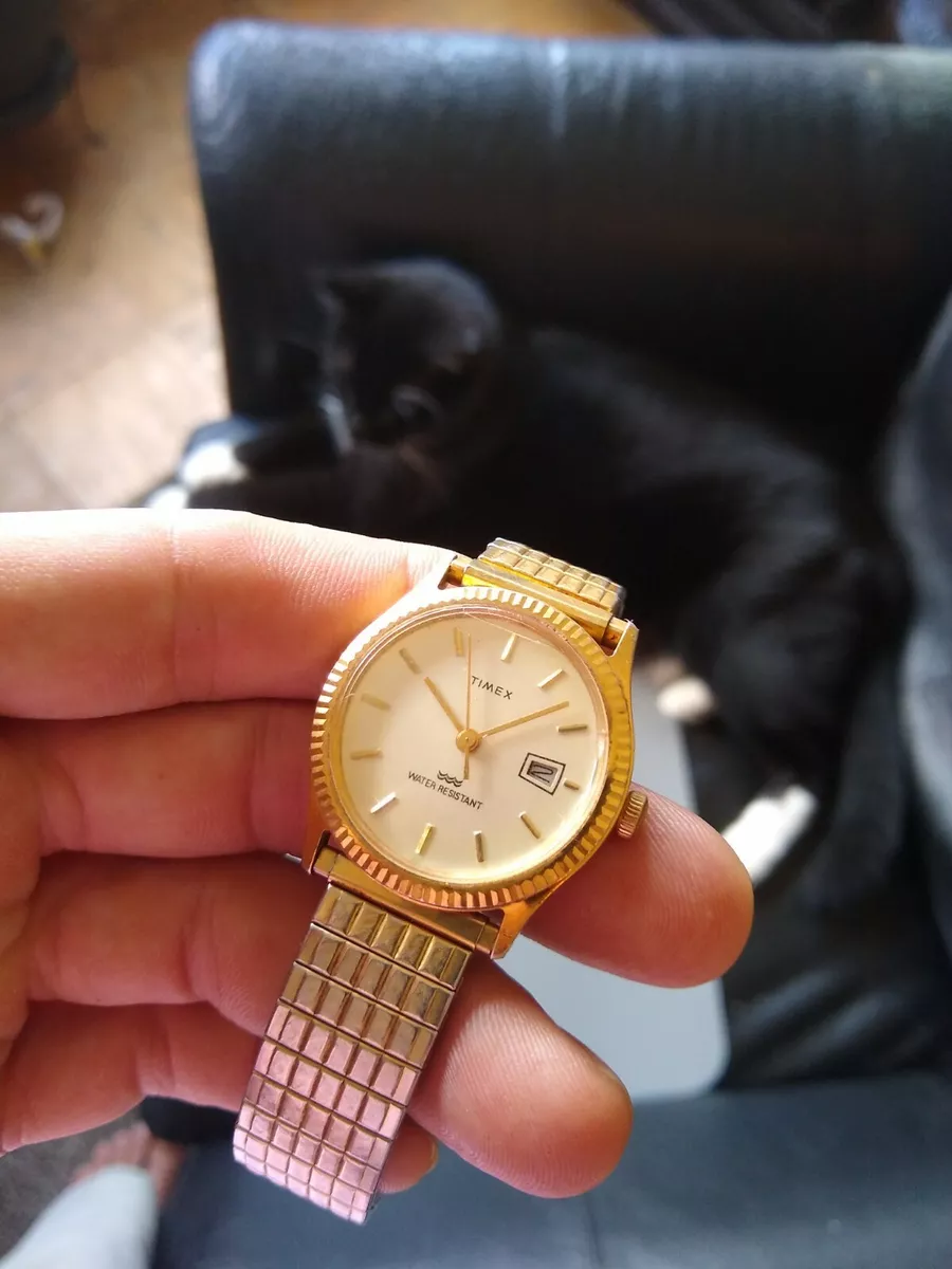Men's timex watch with stretch band hotsell