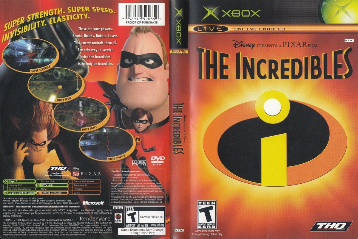 Incredibles (Microsoft Xbox, 2004) *COMPLETE* 752919520352| eBay