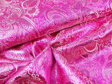 LUREX JACQUARD Stoff Brokat Floral Kostüme Theater PINK SILBER EUR 17,98/m