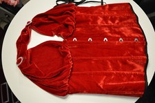 Edle Samt Corsage in Rot Gr. 38