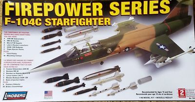 Lindberg #72522 F-104C Starfighter - Firepower Series 1/48 scale new in the box 