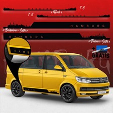 Seiten-Streifen Aufkleber-Set, komp. mit VW T5/T6 - Skyline Stadt Hamburg O Seiten-Streifen Aufkleber-Set, komp. mit VW T5/T6 - Skyline Stadt Hamburg O
