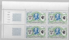 1968  BLOC De 4 coin numéroté rattachement de la corse   N° 1572 neuf **