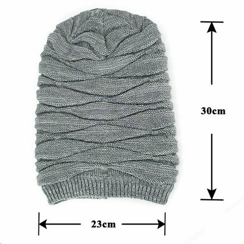Winter Warm Beanie Unisex Women Men Hat Slouch Baggy Hat Ski Knitted Thick Cap - Picture 2 of 13