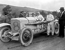 Photograph Vintage Race Car Driver Max Sailer & Mercedes at Targa Florio 1922