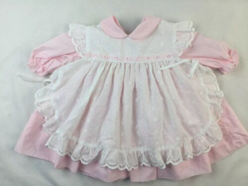 Vintage Pink Toddler Dress C I Castro & Co Pinafo… - image 1